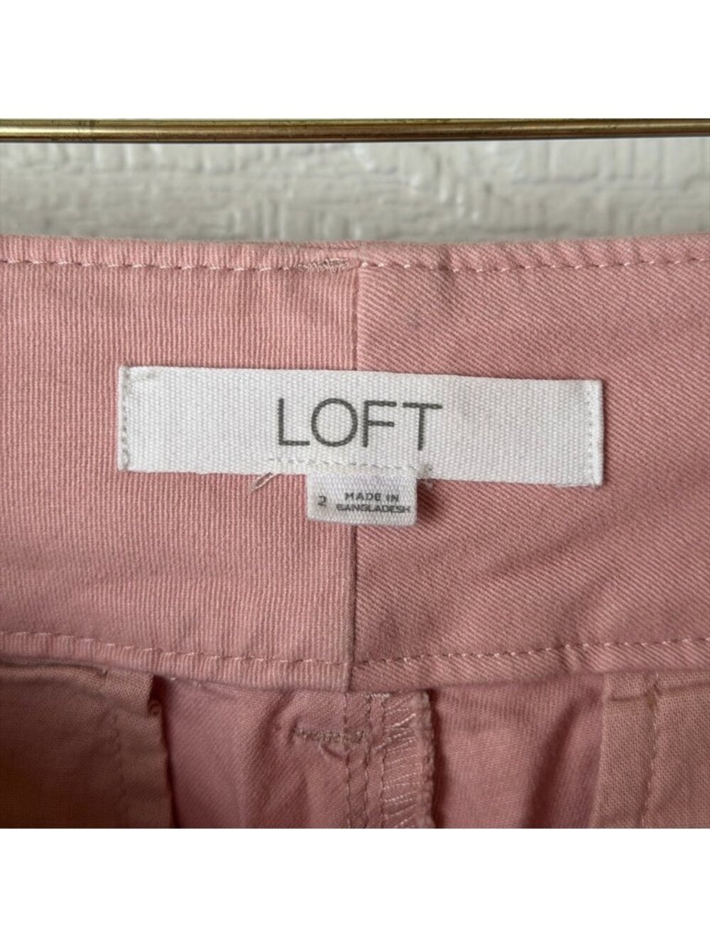 Pink Bermuda Shorts Size 2 10” Inseam Cuffed - Picture 8 of 9